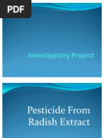Radish extract as pesticide insecticidal property of radish extract